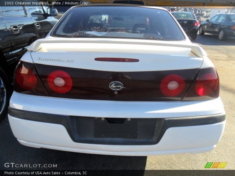 White / Medium Gray 2003 Chevrolet Impala LS