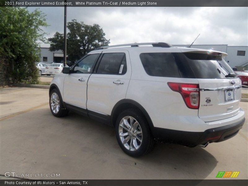 White Platinum Tri-Coat / Medium Light Stone 2013 Ford Explorer Limited EcoBoost