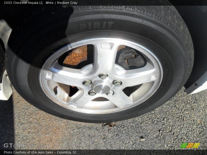 White / Medium Gray 2003 Chevrolet Impala LS