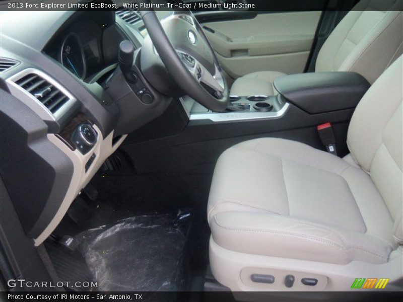 White Platinum Tri-Coat / Medium Light Stone 2013 Ford Explorer Limited EcoBoost