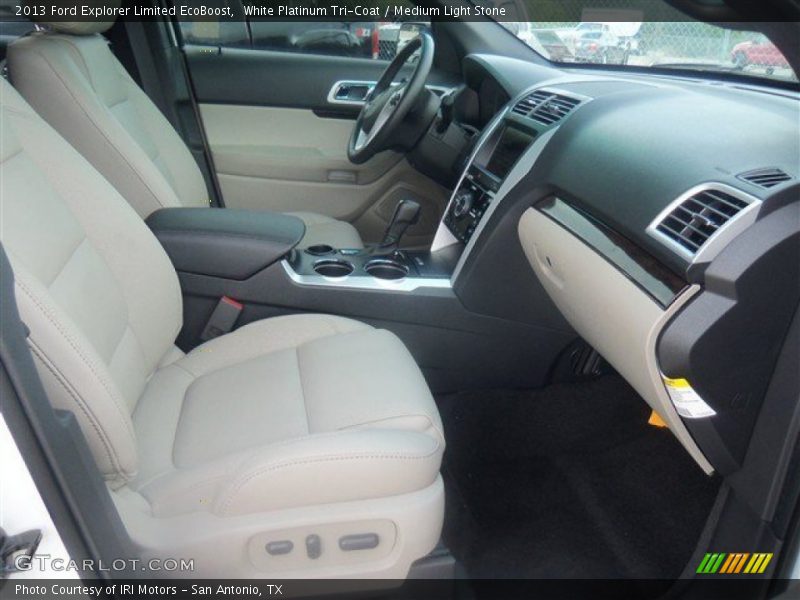 White Platinum Tri-Coat / Medium Light Stone 2013 Ford Explorer Limited EcoBoost
