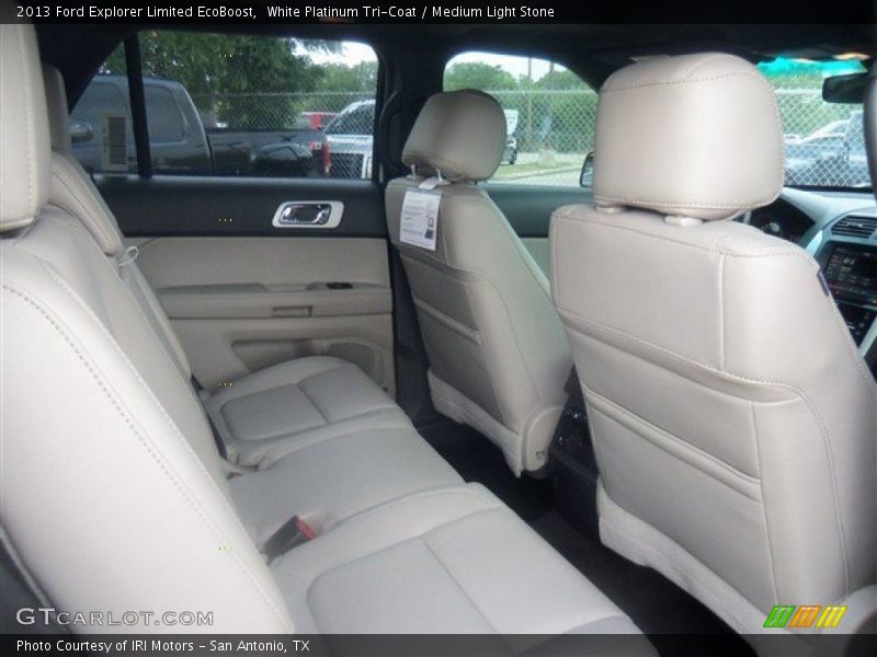 White Platinum Tri-Coat / Medium Light Stone 2013 Ford Explorer Limited EcoBoost