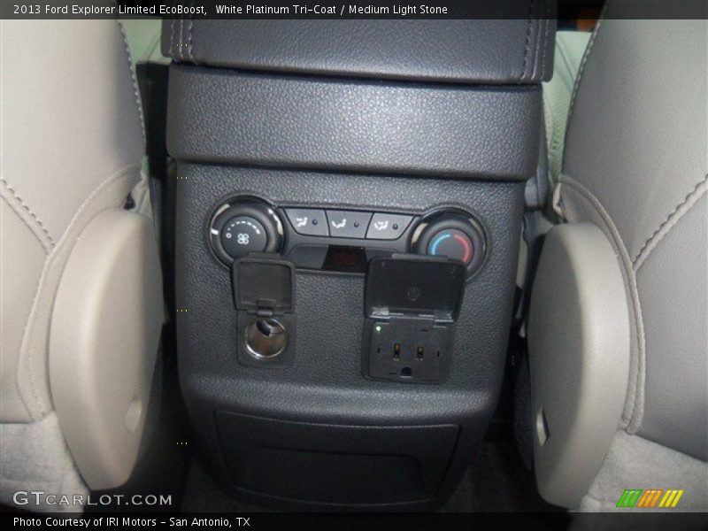 White Platinum Tri-Coat / Medium Light Stone 2013 Ford Explorer Limited EcoBoost