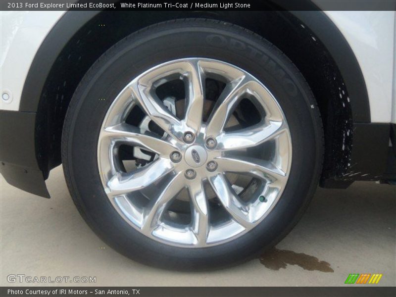 White Platinum Tri-Coat / Medium Light Stone 2013 Ford Explorer Limited EcoBoost