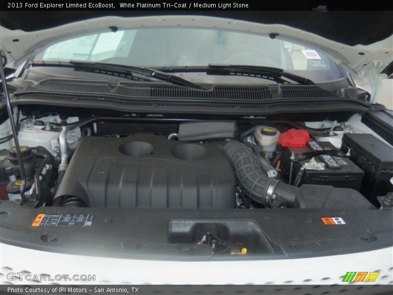 White Platinum Tri-Coat / Medium Light Stone 2013 Ford Explorer Limited EcoBoost