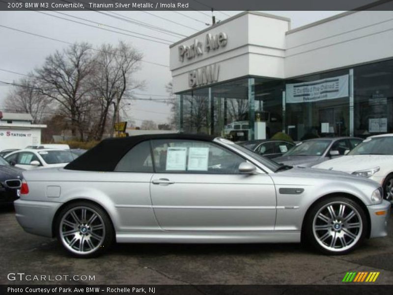 Titanium Silver Metallic / Imola Red 2005 BMW M3 Convertible