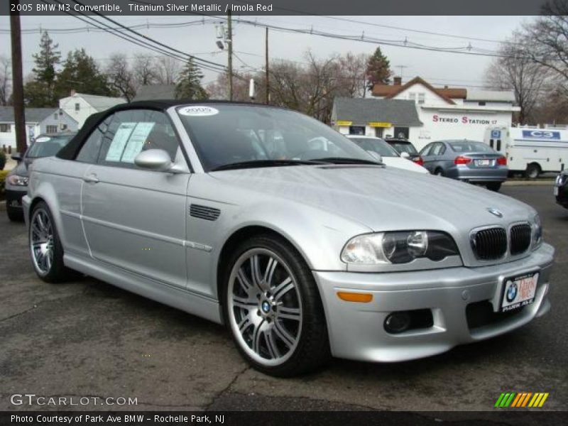 Titanium Silver Metallic / Imola Red 2005 BMW M3 Convertible