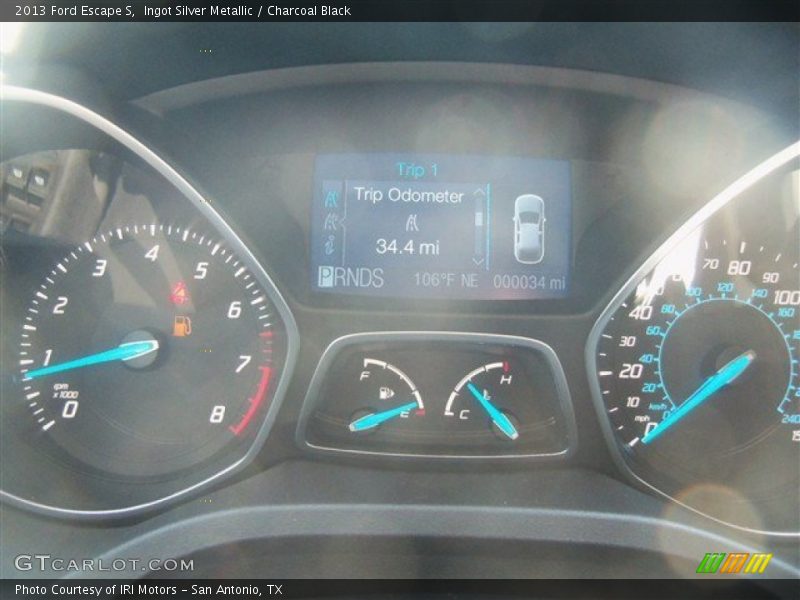 Ingot Silver Metallic / Charcoal Black 2013 Ford Escape S