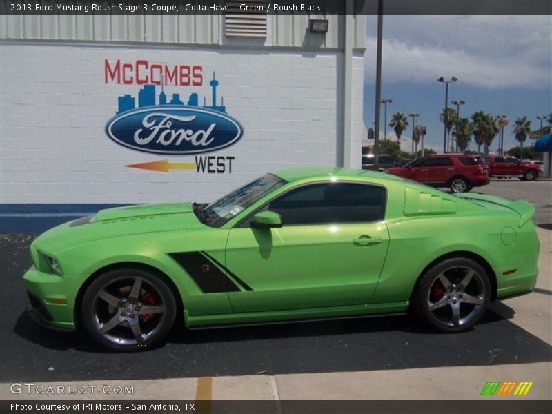 Gotta Have It Green / Roush Black 2013 Ford Mustang Roush Stage 3 Coupe