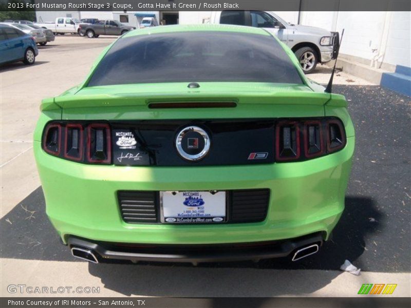 Gotta Have It Green / Roush Black 2013 Ford Mustang Roush Stage 3 Coupe