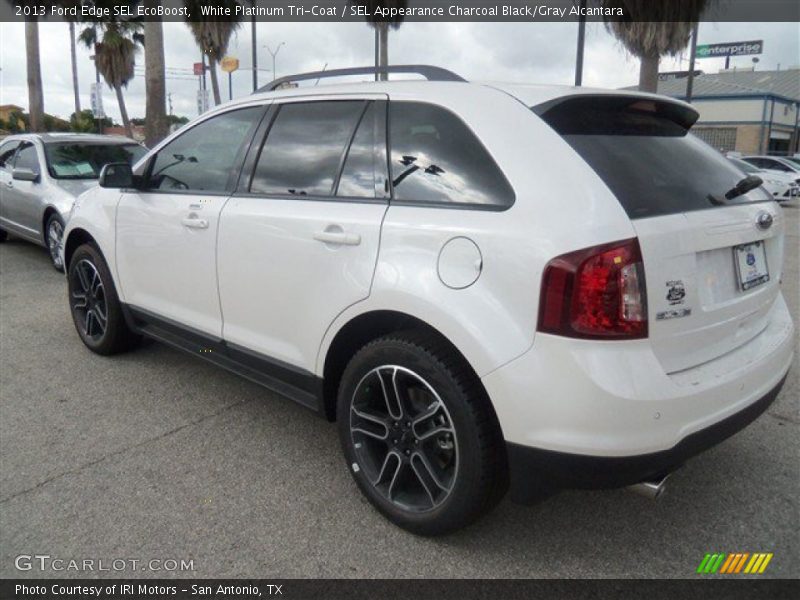 White Platinum Tri-Coat / SEL Appearance Charcoal Black/Gray Alcantara 2013 Ford Edge SEL EcoBoost