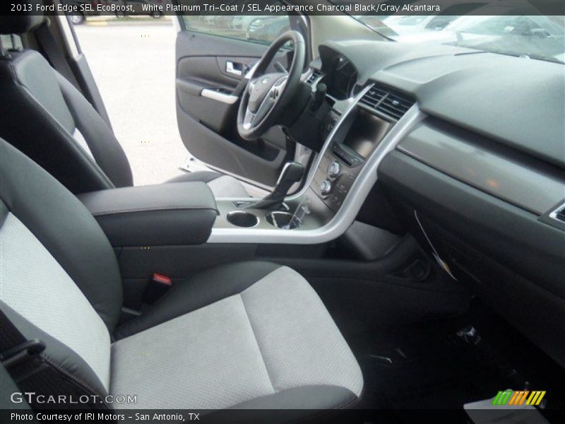 White Platinum Tri-Coat / SEL Appearance Charcoal Black/Gray Alcantara 2013 Ford Edge SEL EcoBoost