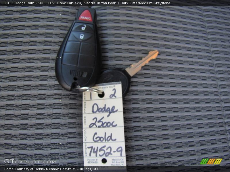 Keys of 2012 Ram 2500 HD ST Crew Cab 4x4