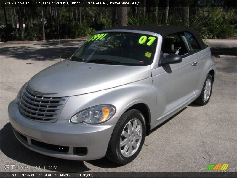 Bright Silver Metallic / Pastel Slate Gray 2007 Chrysler PT Cruiser Convertible