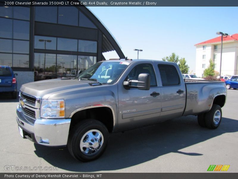 Graystone Metallic / Ebony 2008 Chevrolet Silverado 3500HD LT Crew Cab 4x4 Dually