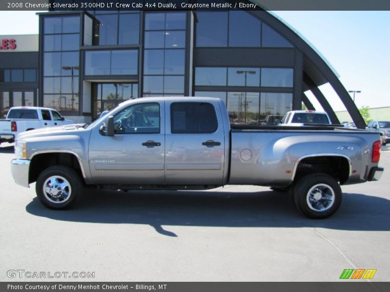 Graystone Metallic / Ebony 2008 Chevrolet Silverado 3500HD LT Crew Cab 4x4 Dually