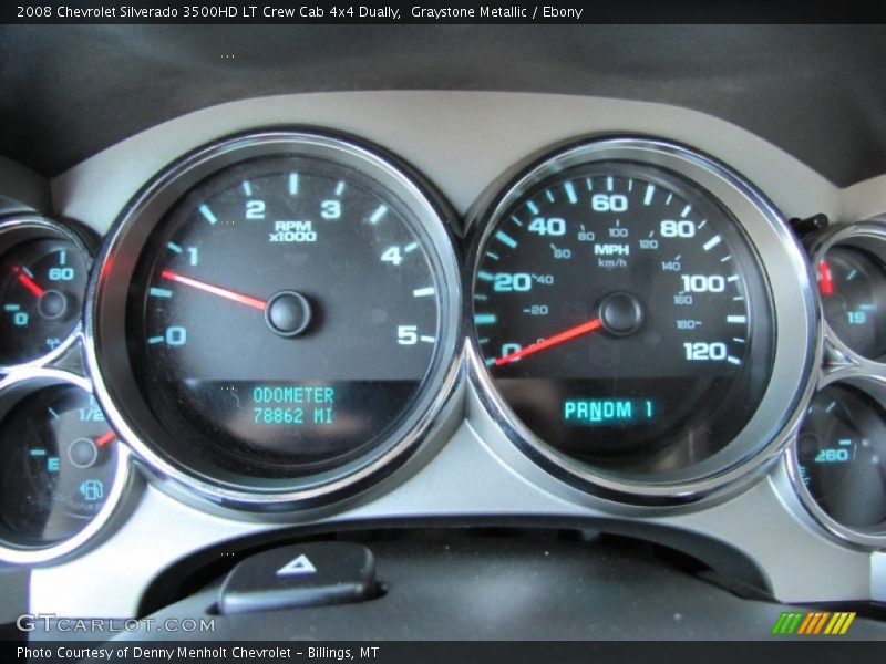 Graystone Metallic / Ebony 2008 Chevrolet Silverado 3500HD LT Crew Cab 4x4 Dually
