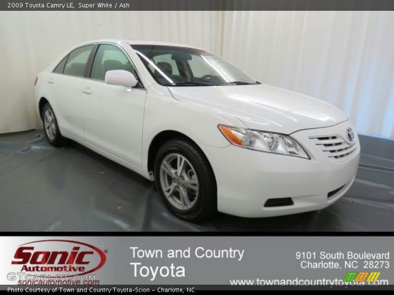 Super White / Ash 2009 Toyota Camry LE