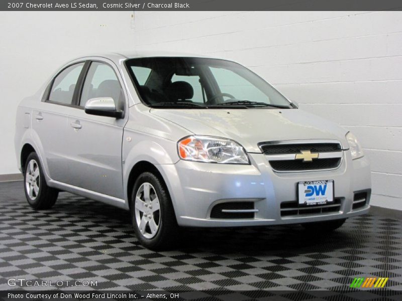 Cosmic Silver / Charcoal Black 2007 Chevrolet Aveo LS Sedan