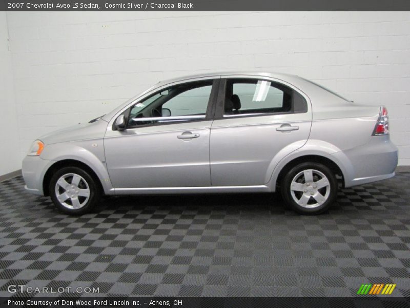Cosmic Silver / Charcoal Black 2007 Chevrolet Aveo LS Sedan