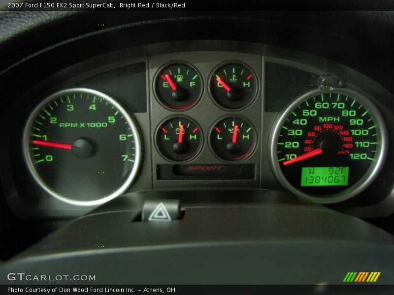 Bright Red / Black/Red 2007 Ford F150 FX2 Sport SuperCab