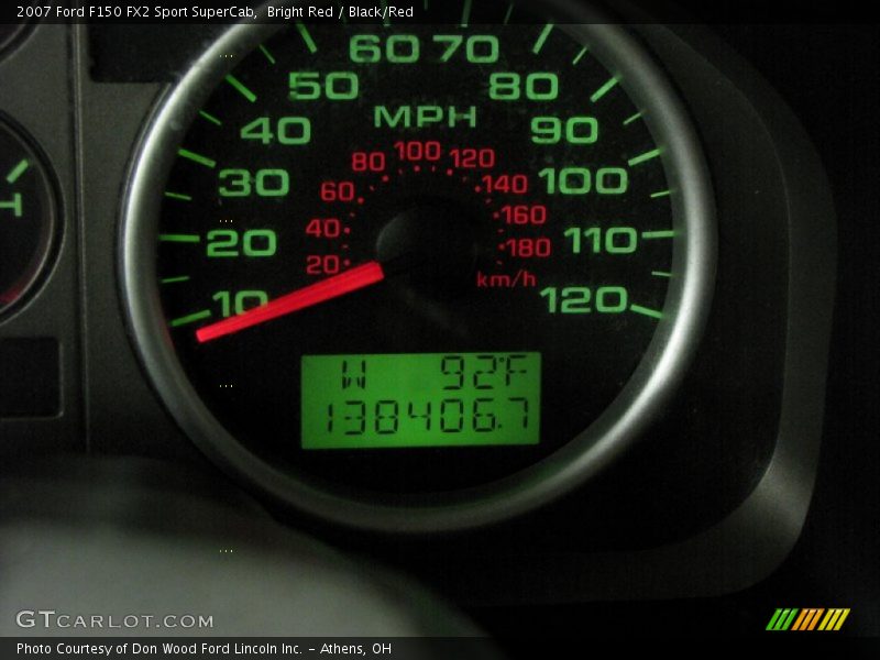 Bright Red / Black/Red 2007 Ford F150 FX2 Sport SuperCab