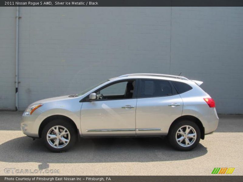 Silver Ice Metallic / Black 2011 Nissan Rogue S AWD