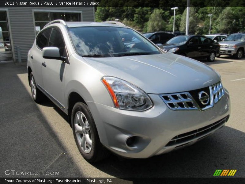 Silver Ice Metallic / Black 2011 Nissan Rogue S AWD