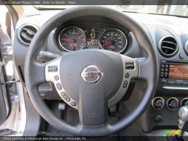 Silver Ice Metallic / Black 2011 Nissan Rogue S AWD