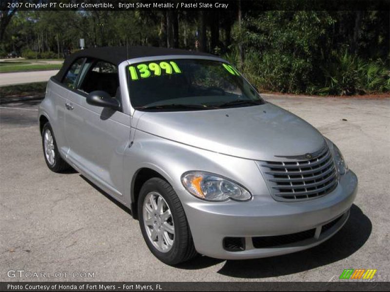 Bright Silver Metallic / Pastel Slate Gray 2007 Chrysler PT Cruiser Convertible