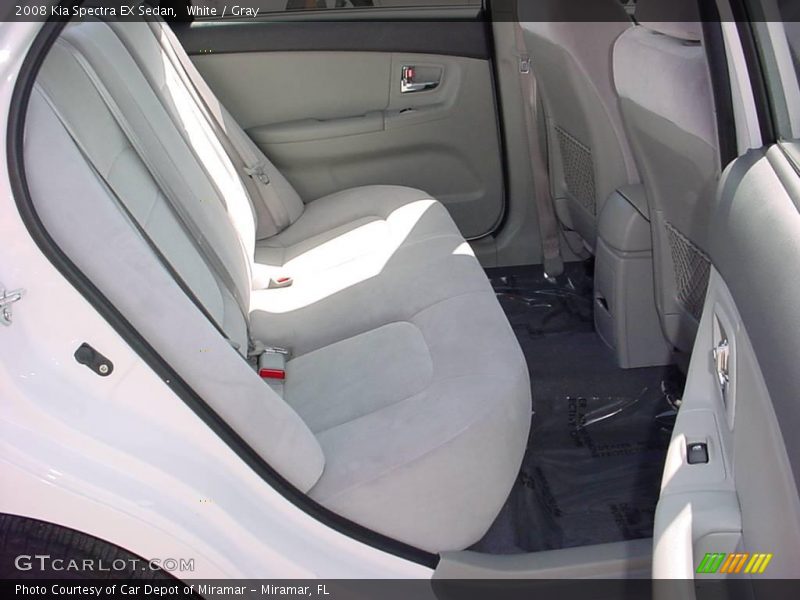 White / Gray 2008 Kia Spectra EX Sedan