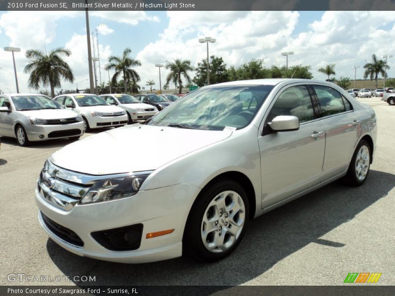 Brilliant Silver Metallic / Medium Light Stone 2010 Ford Fusion SE