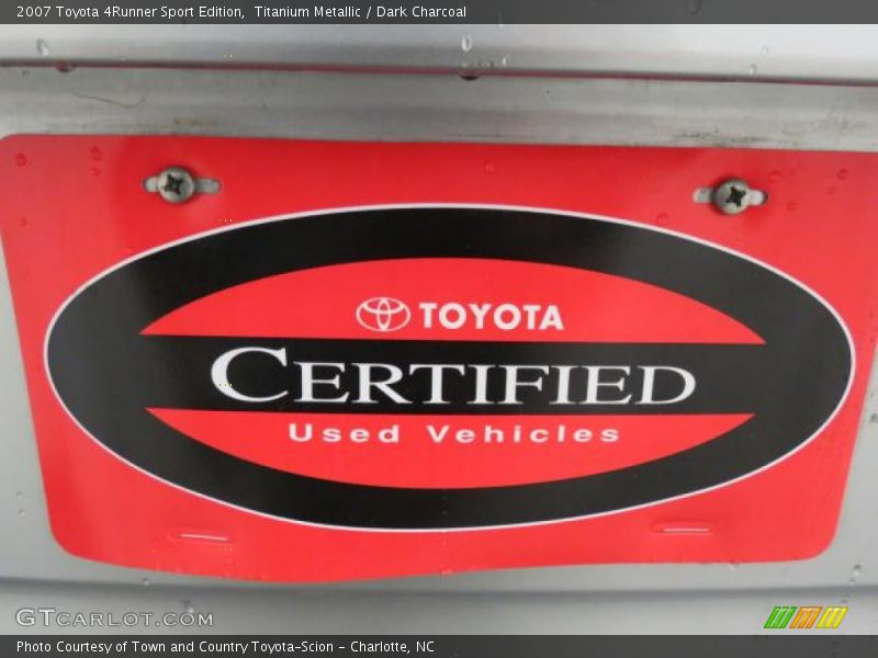 Titanium Metallic / Dark Charcoal 2007 Toyota 4Runner Sport Edition