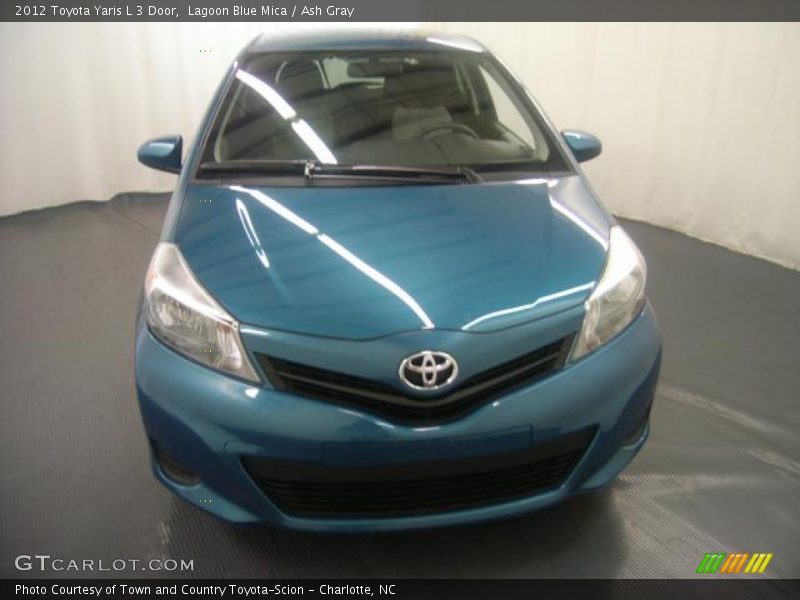 Lagoon Blue Mica / Ash Gray 2012 Toyota Yaris L 3 Door
