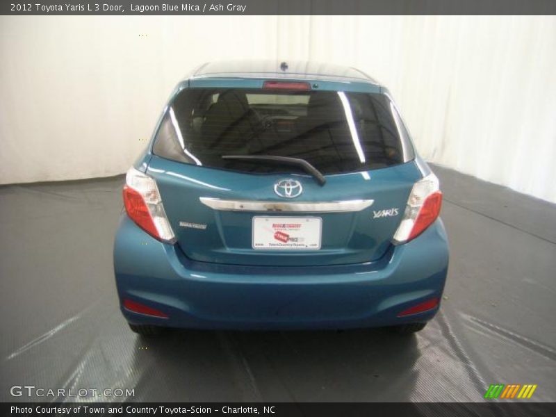 Lagoon Blue Mica / Ash Gray 2012 Toyota Yaris L 3 Door