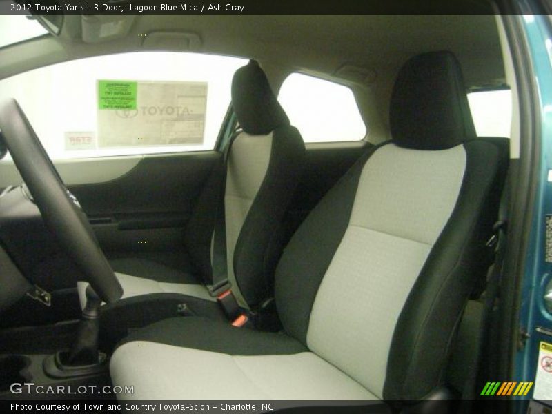Lagoon Blue Mica / Ash Gray 2012 Toyota Yaris L 3 Door