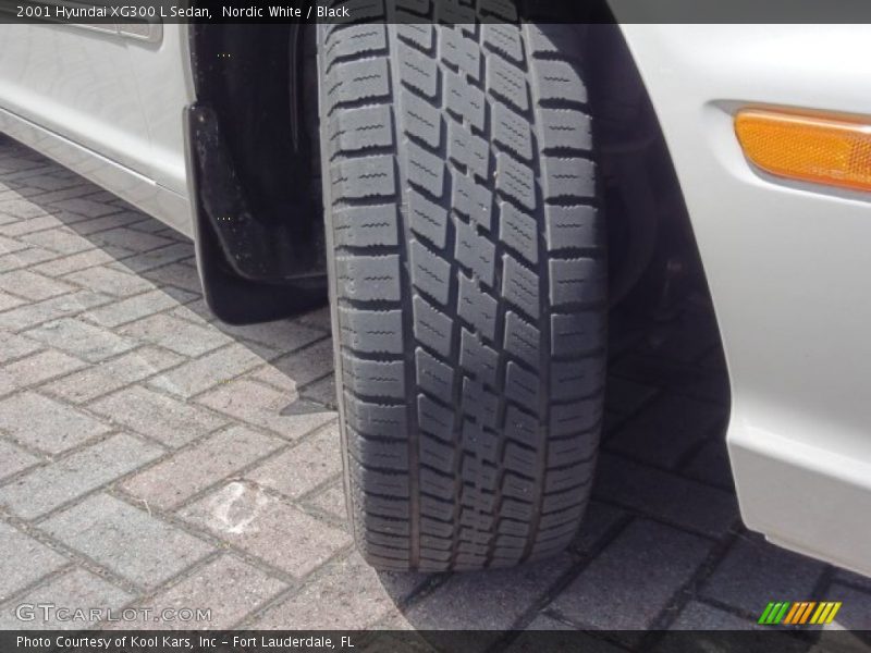 Nordic White / Black 2001 Hyundai XG300 L Sedan