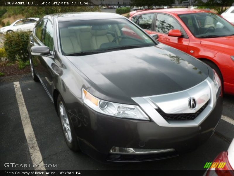 Grigio Gray Metallic / Taupe 2009 Acura TL 3.5