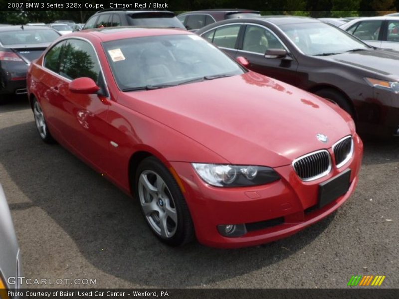 Crimson Red / Black 2007 BMW 3 Series 328xi Coupe