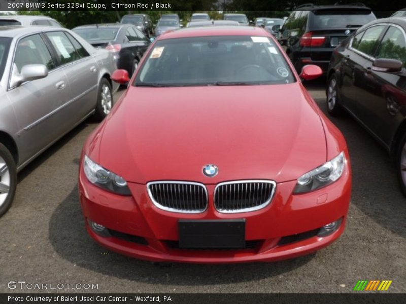 Crimson Red / Black 2007 BMW 3 Series 328xi Coupe