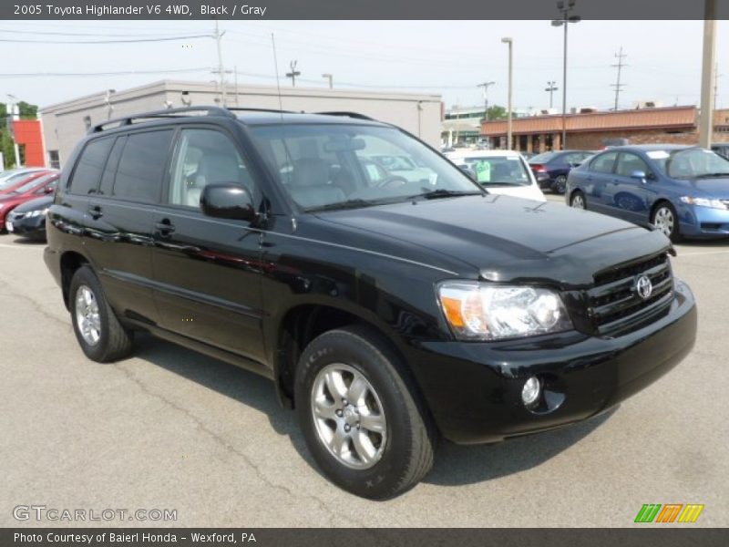 Black / Gray 2005 Toyota Highlander V6 4WD