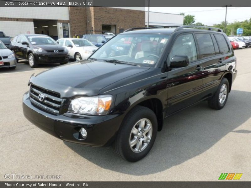 Black / Gray 2005 Toyota Highlander V6 4WD