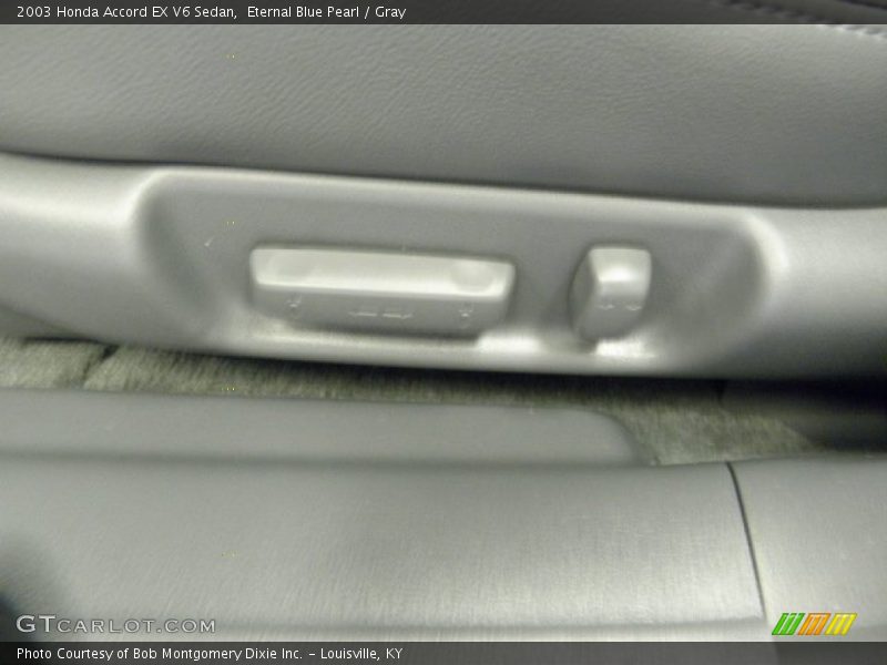 Eternal Blue Pearl / Gray 2003 Honda Accord EX V6 Sedan