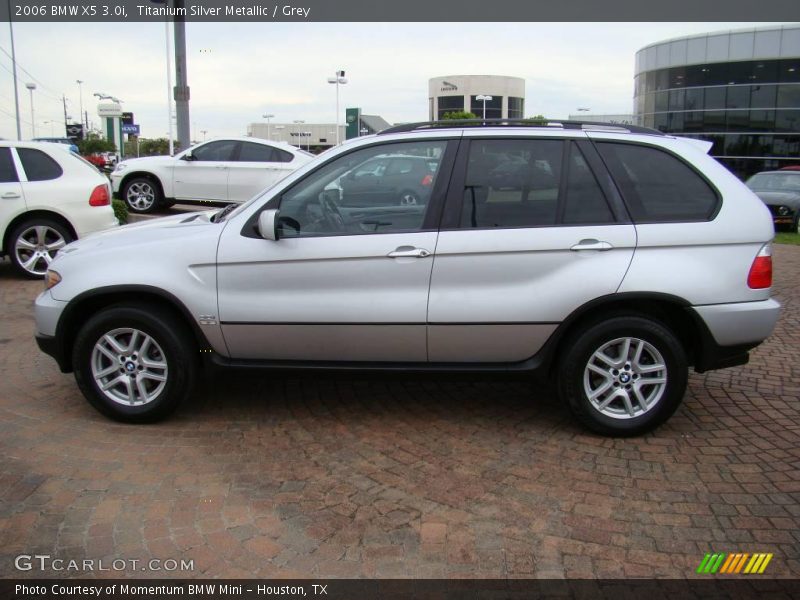 Titanium Silver Metallic / Grey 2006 BMW X5 3.0i