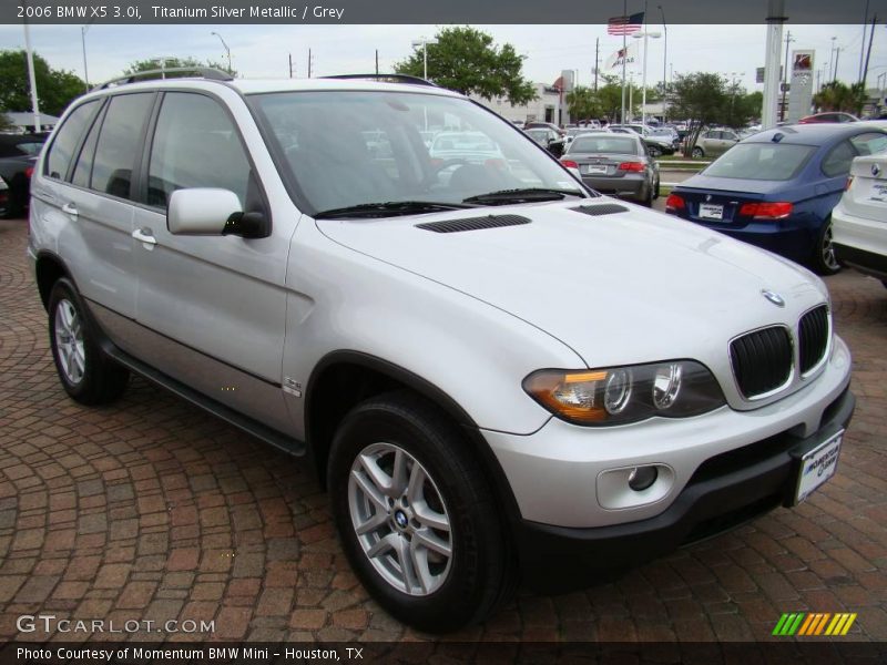 Titanium Silver Metallic / Grey 2006 BMW X5 3.0i