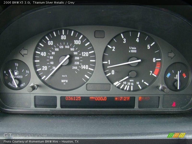 Titanium Silver Metallic / Grey 2006 BMW X5 3.0i