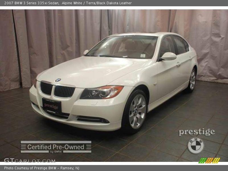 Alpine White / Terra/Black Dakota Leather 2007 BMW 3 Series 335xi Sedan