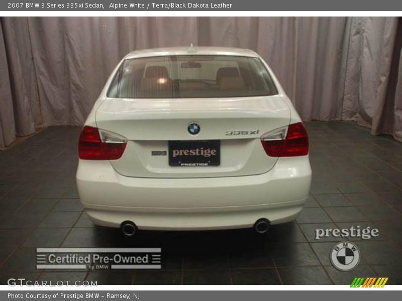 Alpine White / Terra/Black Dakota Leather 2007 BMW 3 Series 335xi Sedan