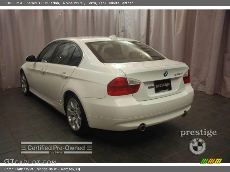 Alpine White / Terra/Black Dakota Leather 2007 BMW 3 Series 335xi Sedan