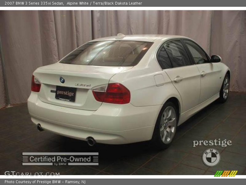 Alpine White / Terra/Black Dakota Leather 2007 BMW 3 Series 335xi Sedan